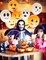 60Pcs Halloween Ghost Latex Balloons - 6 Styles (Orange White)
